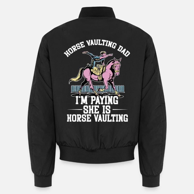 Pferdesprung Turnen Reitpferd Unisex Bomberjacke