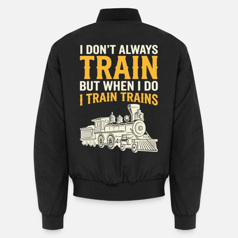 I Train Trains Dampflok Wortwitz Unisex Bomberjacke