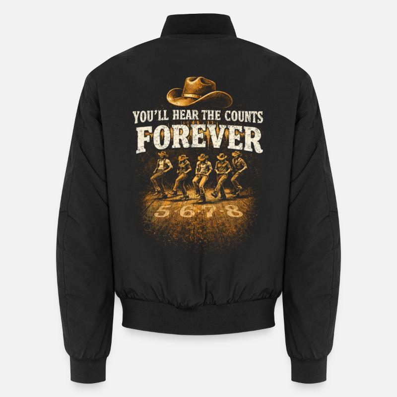 Line Dance Line Dancer Hear The Counts Forever Unisex Bomber Jacket