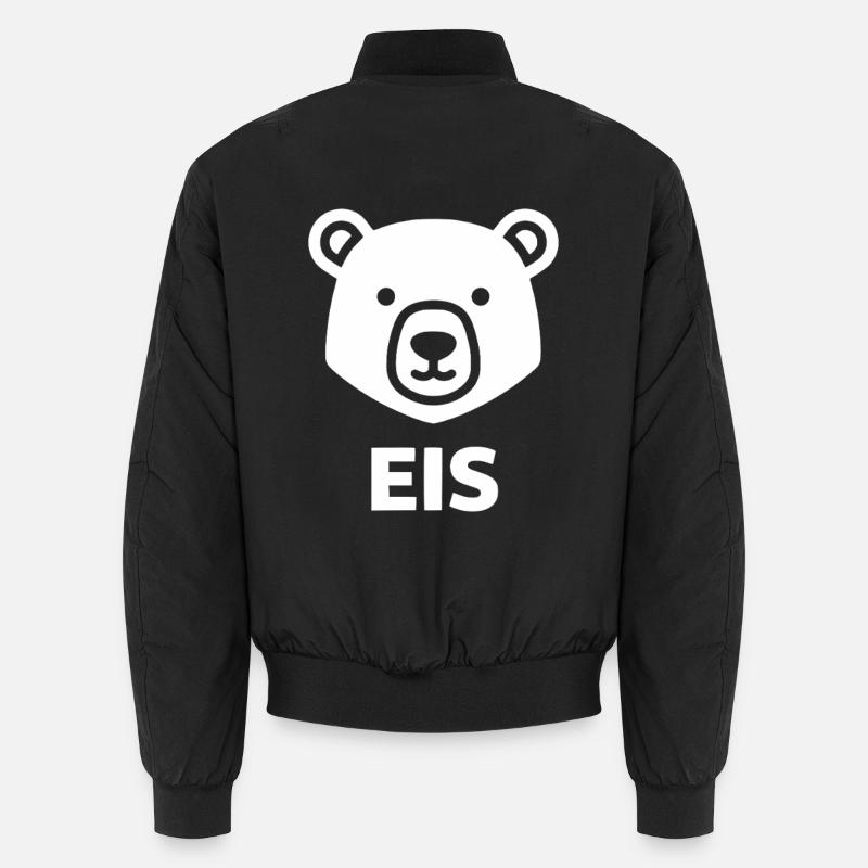 Eisbär Kopf Minimallogo Unisex Bomberjacke