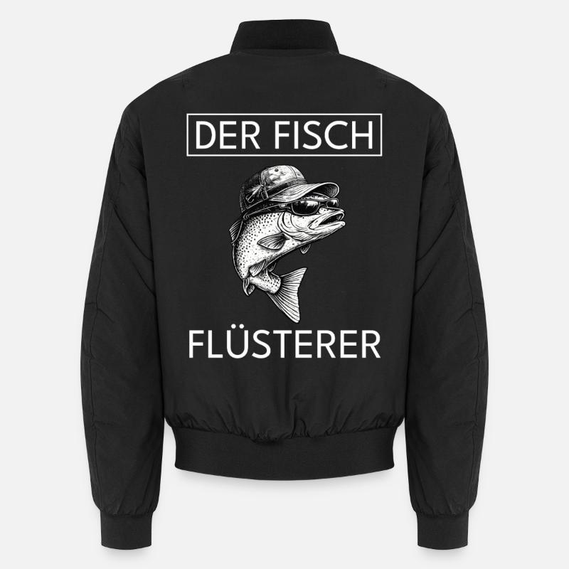 Fisherman Gift Man The Fish and its Whisperer Unisex Bomber Jacket