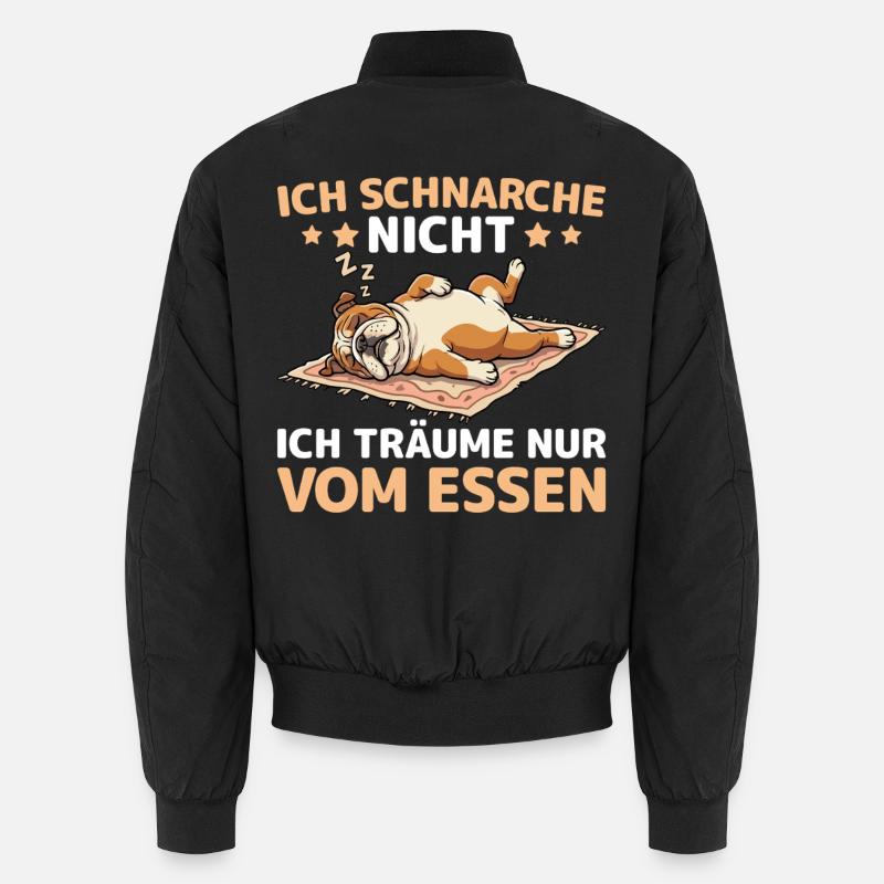 Schlafender Mops Müde Hund Lustig Pyjama Unisex Bomberjacke