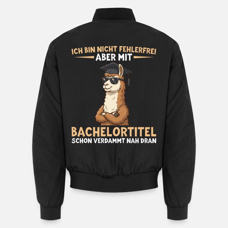 Bachelor Lama with Doktorhut Bachelor Title Unisex Bomber Jacket
