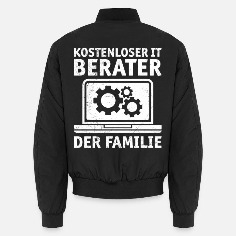 Nerd Computer FREE FAMILY IT CONSULTANT Unisex Bomber Jacket