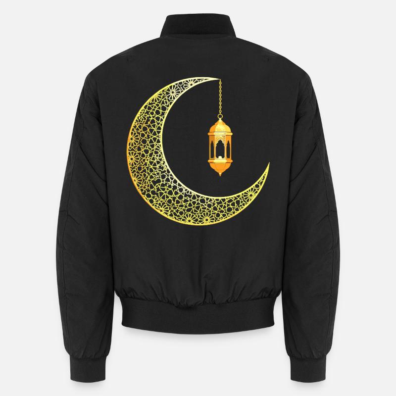 Ramadan Mondsichel Eid Mubarak - Unisex Bomberjacke - Schwarz