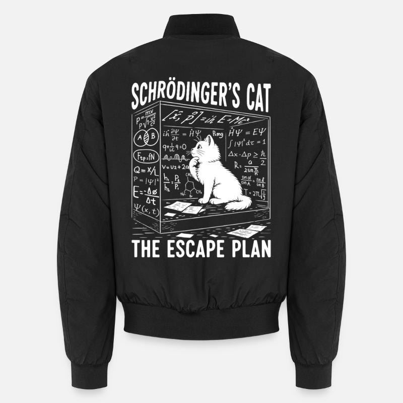 Schrödinger's Cat The Escape Plan - Unisex Bomber Jacket - black
