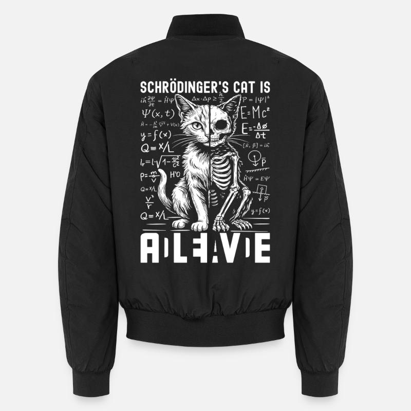 Le chat de Schrödinger vivant et mort Bomber unisexe