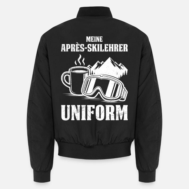Skiing MY APRÈS SKI INSTRUCTOR UNIFORM FUNNY Unisex Bomber Jacket