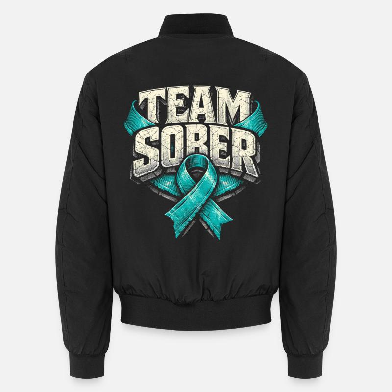 Detoxification Withdrawal Addicted Team Sober Unisex Bomber Jacket