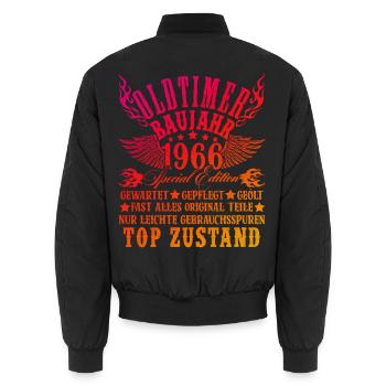 60. Geburtstag 60 Jahre Deko 1965 Geschenk Lustig - Unisex Bomberjacke - Schwarz - Hinten - AI Model Male 185 light (185cm)