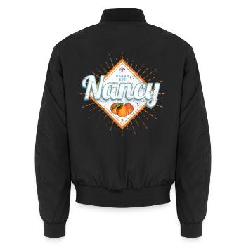 Nancy City Grand Est, France Souvenir - Bomber unisexe - noir - Dos - AI Model Male 185 light (185cm)