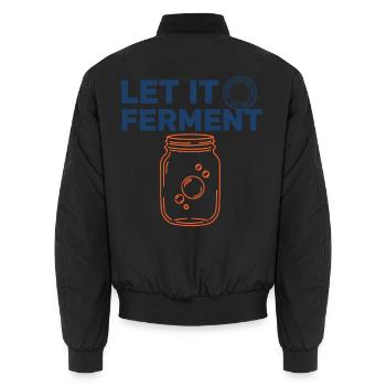 Sourdough Bread Baking Baker Sourdough Starter Jar - Unisex Bomberjacke - Schwarz - Hinten - AI Model Male 185 light (185cm)