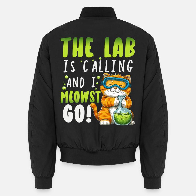 Scientists Natural Sciences Cat Chemistry Unisex Bomber Jacket