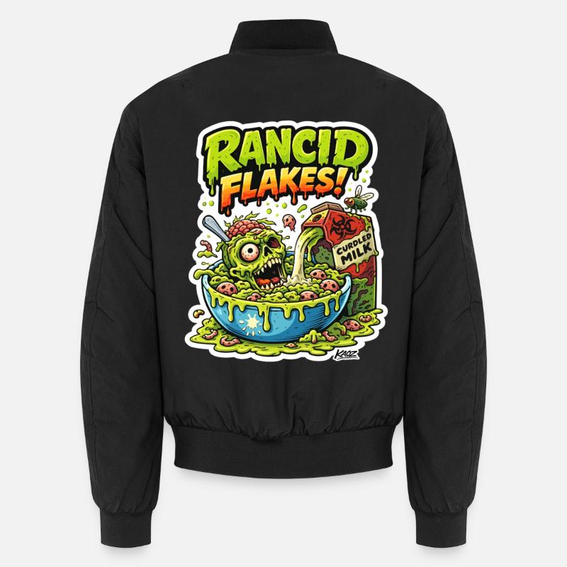 Dissgusting skull Flakes Monster - Unisex Bomber Jacket - black