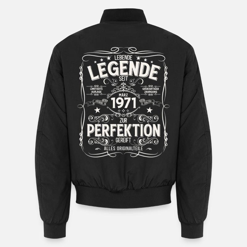 55e anniversaire cadeau de mari millésime mars 1971 Bomber unisexe