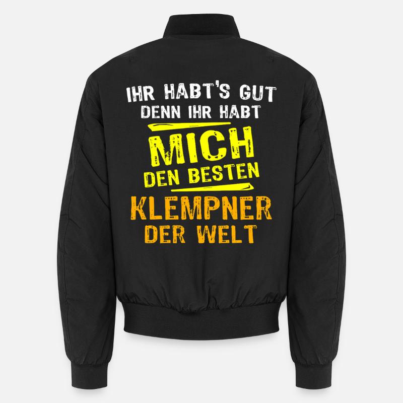 Klempner Geschenk Unisex Bomberjacke