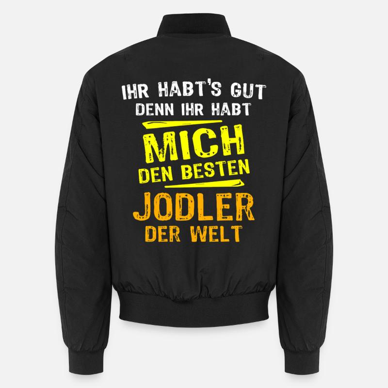 Jodler Geschenk - Unisex Bomberjacke - Schwarz