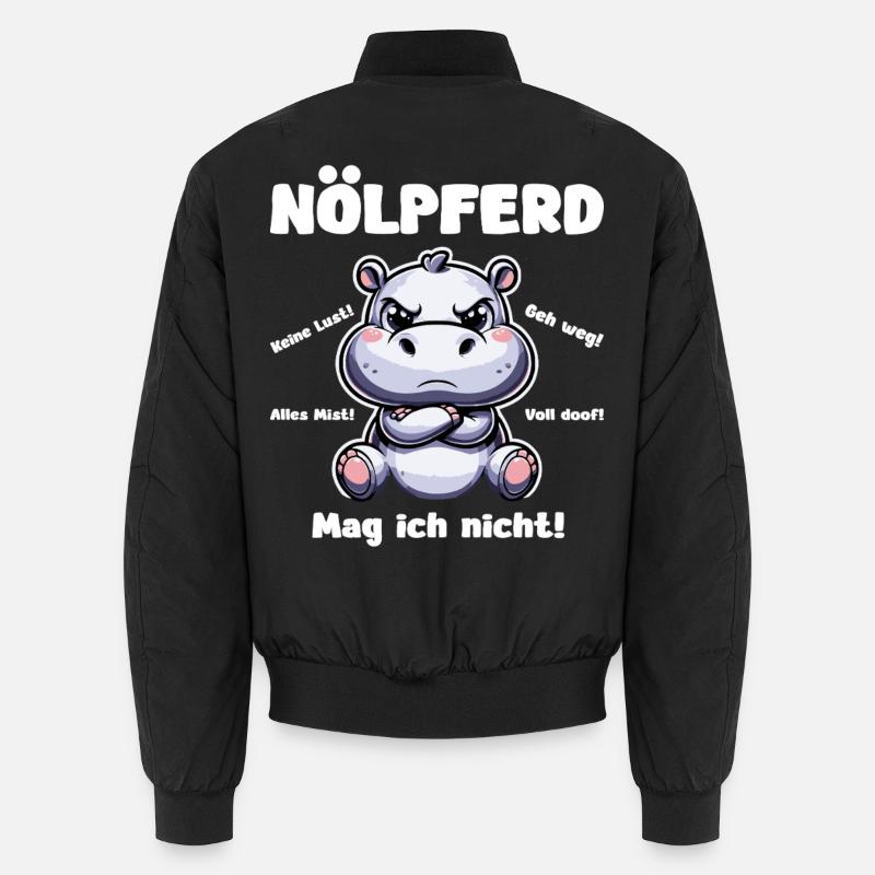 Nölpferd - Unisex Bomberjacke - Schwarz