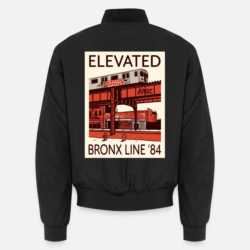 Elevated Bronx Line 84 Grafik Unisex Bomberjacke