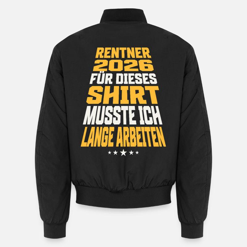 Rentner 2026 - Unisex Bomberjacke - Schwarz