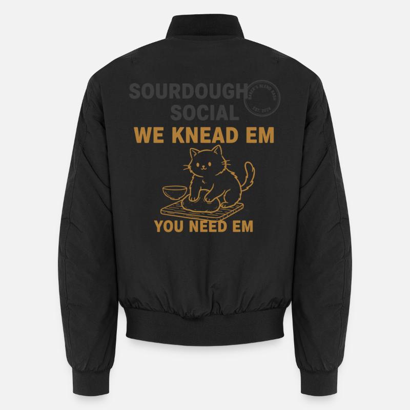 Sourdough Bread Baking Baker Bread Making - Unisex Bomber Jacket - black