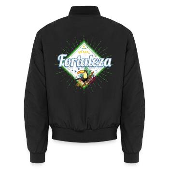 Fortaleza Brasilien Tukan Retro Ceará Souvenir - Unisex Bomberjacke - Schwarz - Hinten - AI Model Male 185 light (185cm)