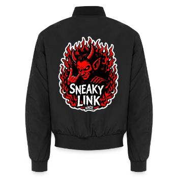 Infernalischer Hinterhältiger Link - Unisex Bomberjacke - Schwarz - Hinten - AI Model Male 185 light (185cm)