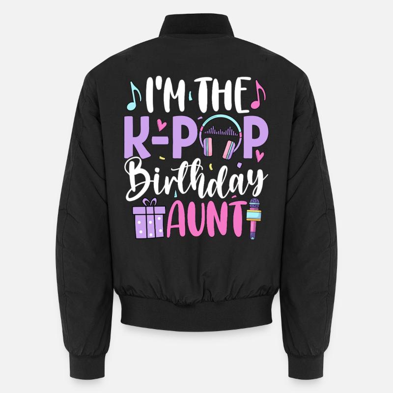 I'm The K Pop Birthday Sister - Unisex Bomber Jacket - black