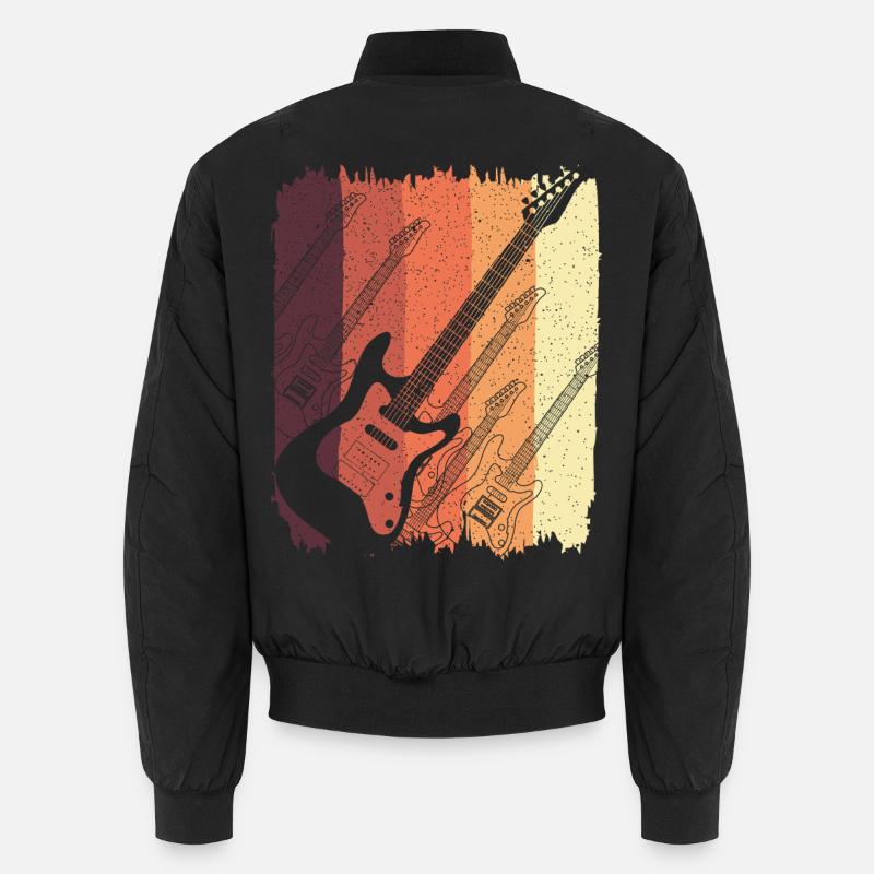 Guitare électrique rétro Sunset Stripes Bomber unisexe