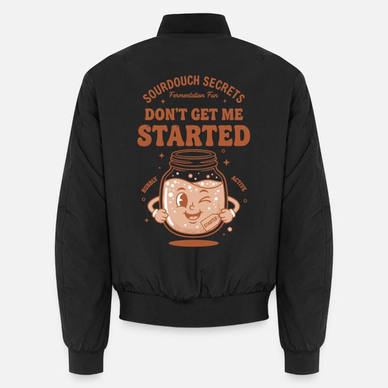 Sauerteigbrot Backer-Starter - Unisex Bomberjacke - Schwarz