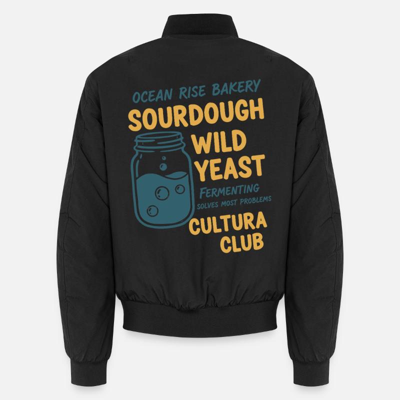 sourdough Bread Baking Baker Wild Yeast Cultura Unisex Bomber Jacket