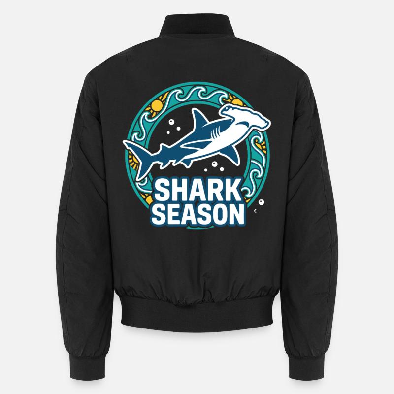 MODE REQUIN Insigne des Vagues de Requin Hammerhead Bomber unisexe