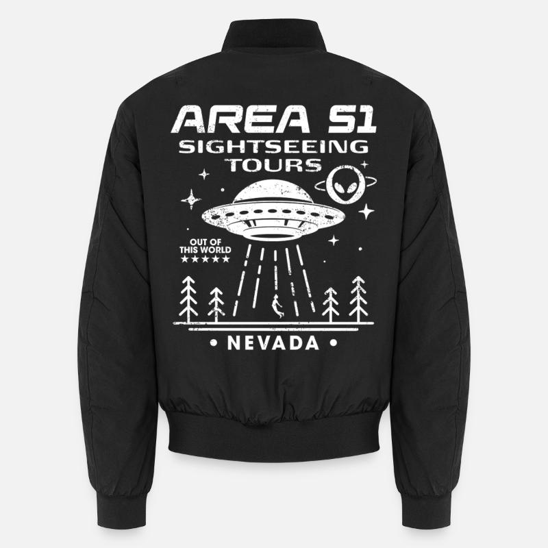 Area 51 Sightseeing Tours - Unisex Bomber Jacket - black