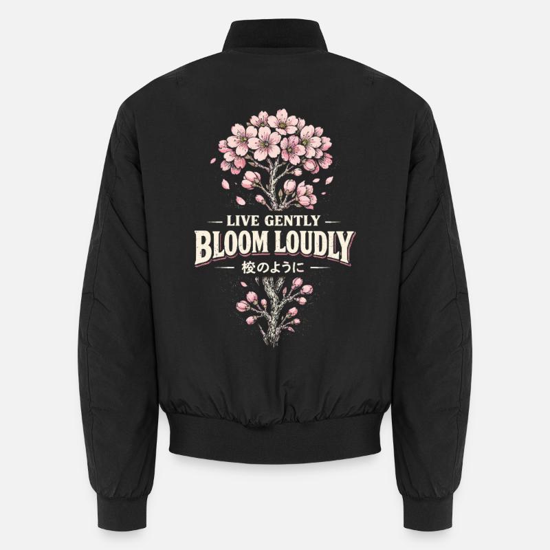 Kirschblüten Sakura Kirschblüte - Unisex Bomberjacke - Schwarz
