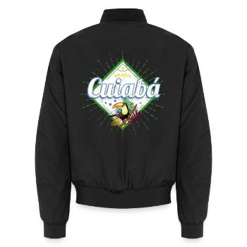 Cuiaba Mato Grosso Brasilien Retro Tukan Souvenir - Unisex Bomberjacke - Schwarz - Hinten - AI Model Male 185 light (185cm)