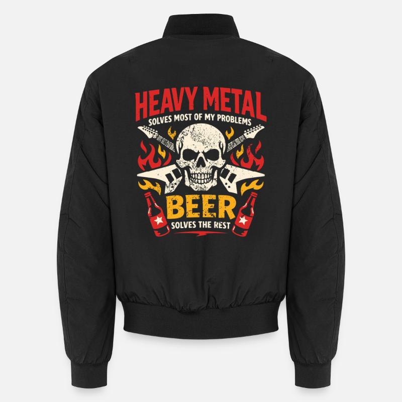 Heavy Metal solves my problems - Bier Spruch Unisex Bomberjacke
