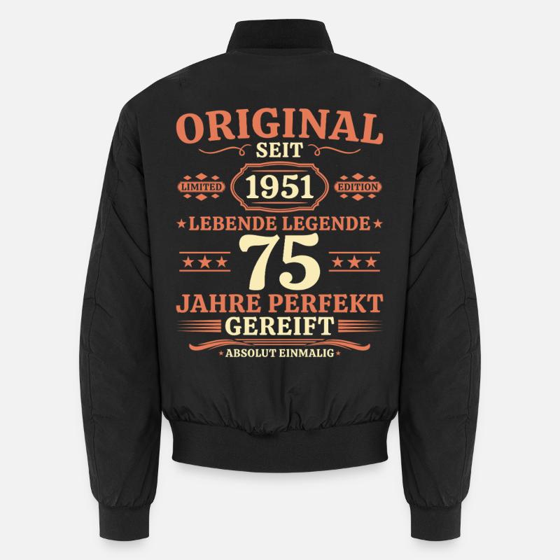 Original 1951 – Lebende Legende 75. Geburtstag Unisex Bomberjacke