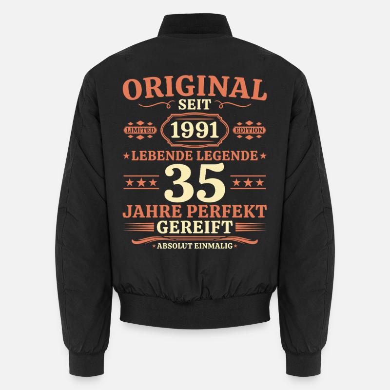 Original 1991 – Lebende Legende 35. Geburtstag - Unisex Bomberjacke - Schwarz
