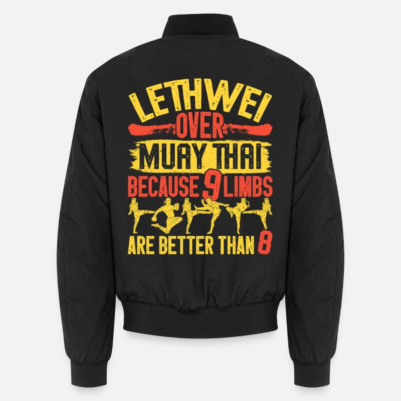 Lethwei-Lehrer Kunst der 9 Gliedmaßen Burmesisches Boxen Unisex Bomberjacke