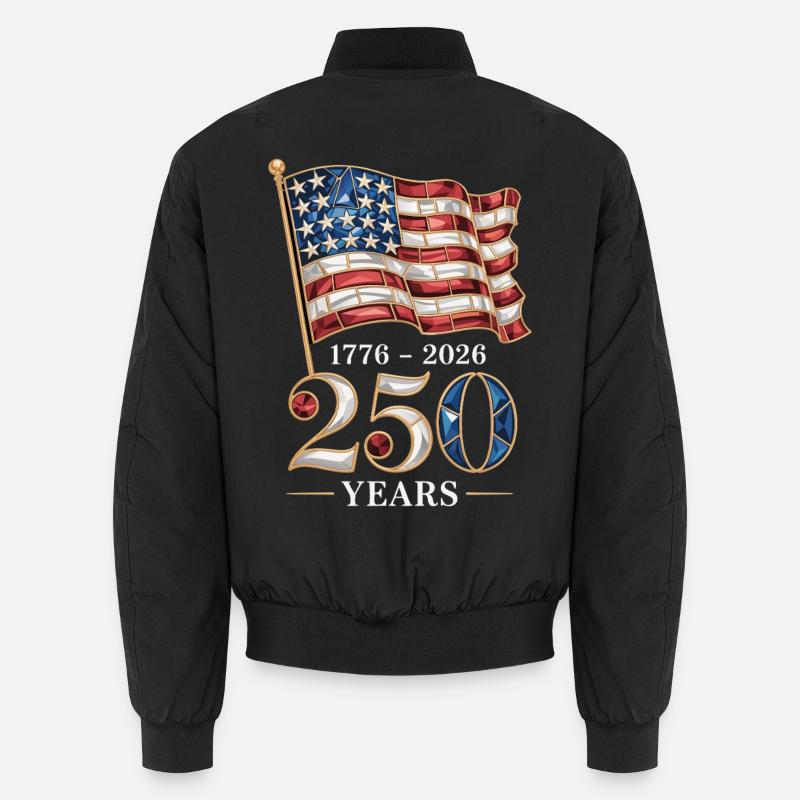 250e anniversaire du drapeau américain Bomber unisexe