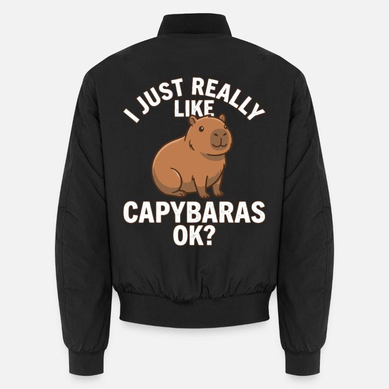 Capybara, I just really like capybaras Unisex Bomberjacke