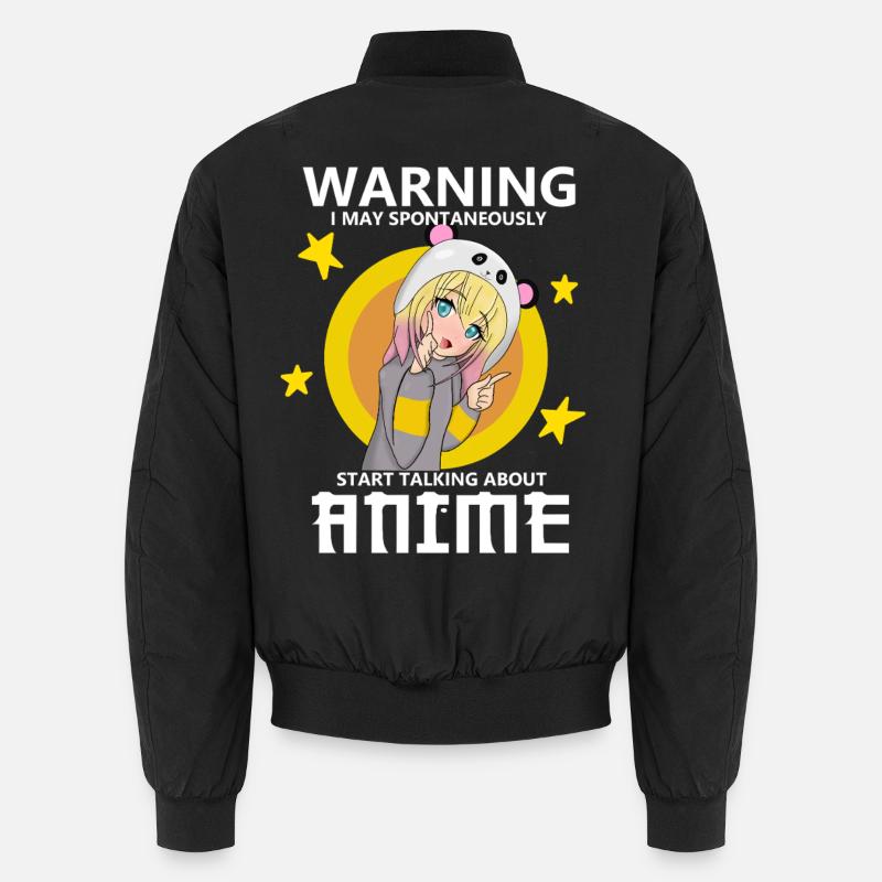 Warning May Spontaneously Start Talking About Anim Unisex Bomber Jacket