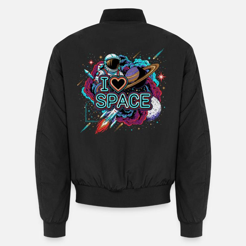 I Love Space Astronaut Unisex Bomberjacke