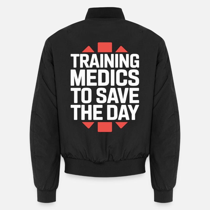 Paramedic Training Medics To Save EMS Educator Unisex Bomberjacke