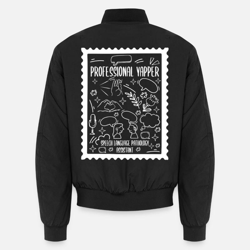 Professional Yapper Speech Language SLP - Unisex Bomber Jacket - black