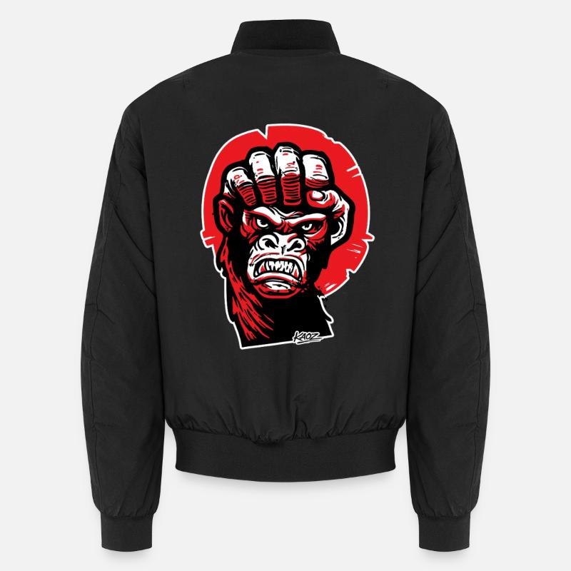 Crimson Gorilla Faust-Kunst - Unisex Bomberjacke - Schwarz