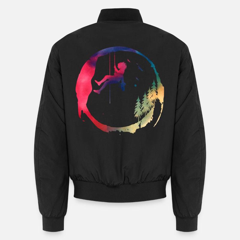 Aquarellfrau Baumklettererin Abenteuer Unisex Bomberjacke