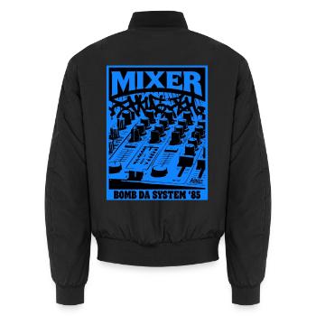 Mixer Bomb Da System '85 - Unisex Bomberjacke - Schwarz - Hinten - AI Model Male 185 light (185cm)