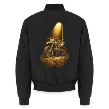 Dirtbike Dirt Bike Motocross - Bomber unisexe - noir - Dos - AI Model Male 185 light (185cm)