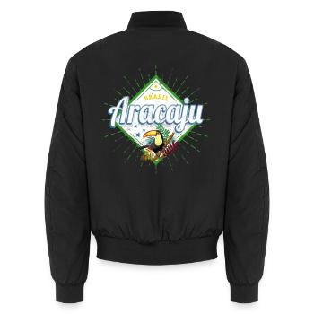 Aracaju in Sergipe Brasilien mit Tukan Souvenir - Unisex Bomberjacke - Schwarz - Hinten - AI Model Male 185 light (185cm)